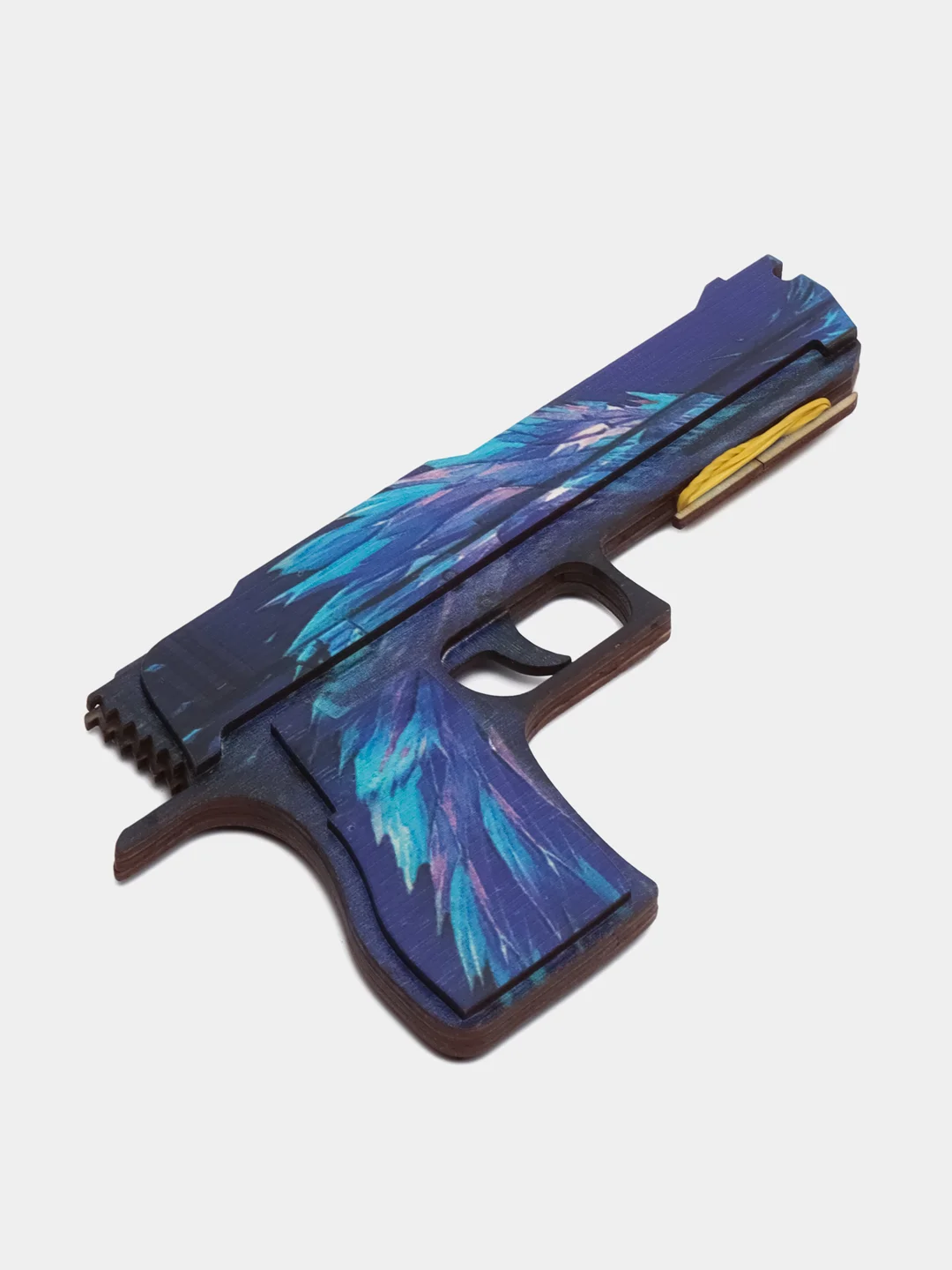Аметистовый деревянный пистолет-резинкострел CS:GO, НЕ наклейка, Драгон глсс, Лесной дух, Банан