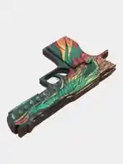 Желтый деревянный пистолет-резинкострел CS:GO, НЕ наклейка, Драгон глсс, Лесной дух, Банан