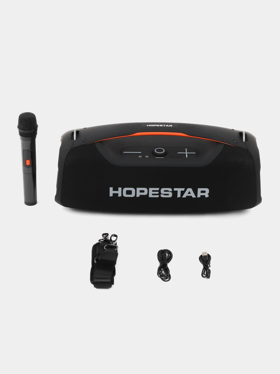 Черный портативная Колонка Hopestar A60, акустическая система с 5 динамиками, 100W, с микрофоном