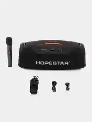 Черный портативная Колонка Hopestar A60, акустическая система с 5 динамиками, 100W, с микрофоном