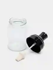 Стеклянная банка для масла с кистью
