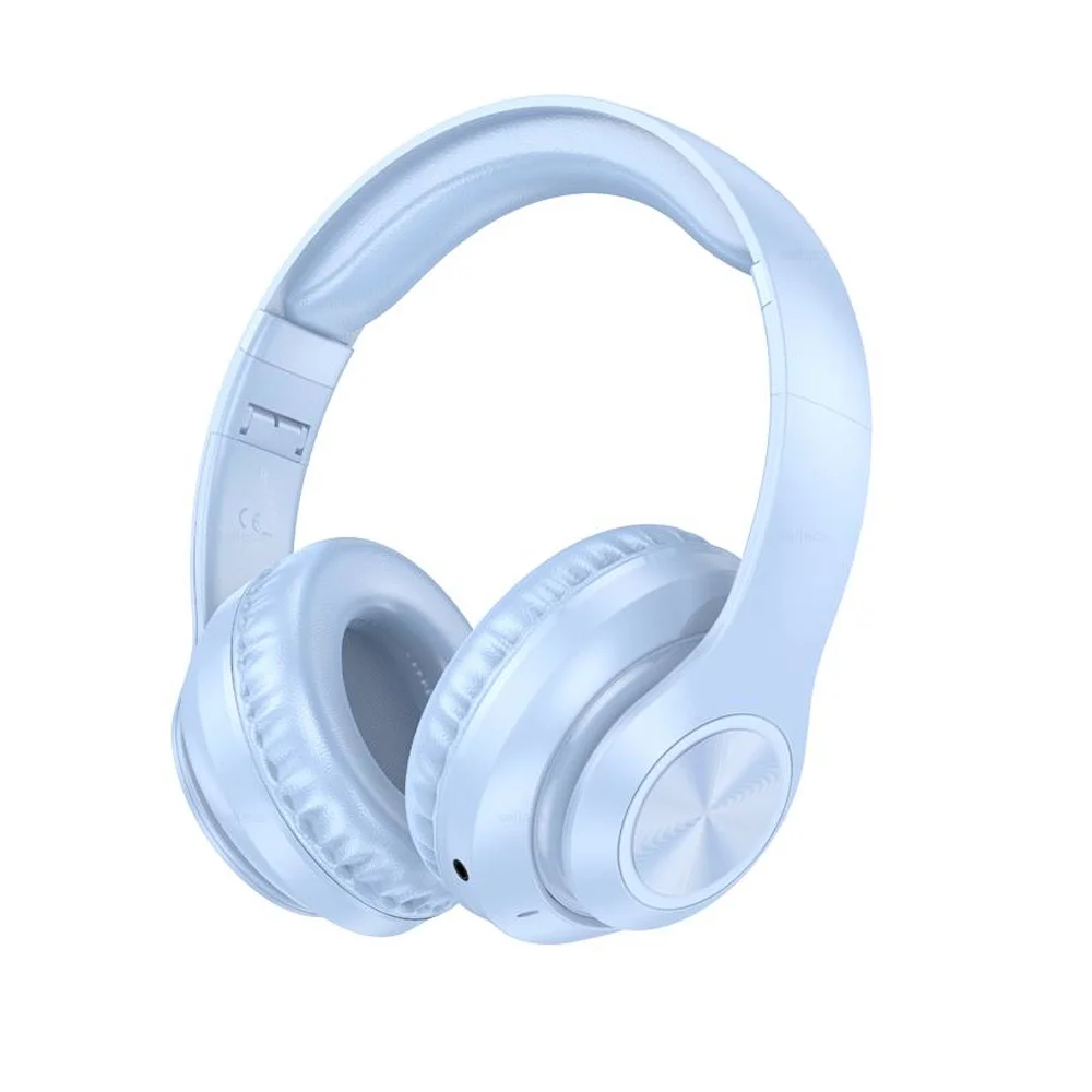 Синий наушники беспроводные BOROFON BO24 Gratifled, Bluetooth, с микрофоном