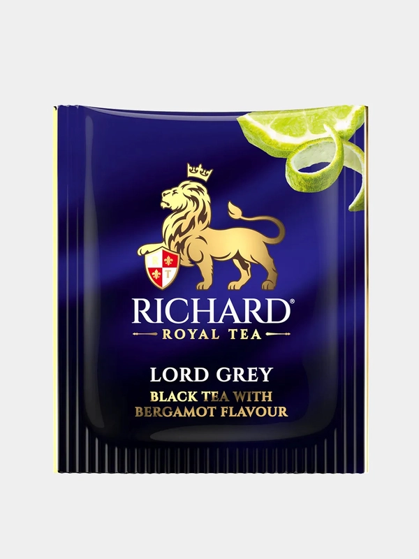 Чай черный RICHARD Lord Grey, ароматизированный, мелколистовой, 200 сашетов