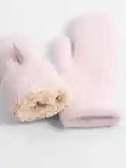 Розовый женские варежки, с подкладом