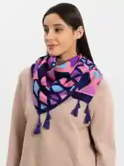 Фиолетовый большой платок, 180 х 90 см