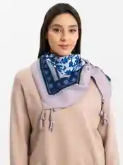 Сиреневый большой платок, 180 х 90 см