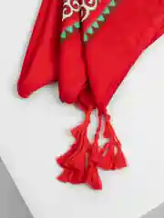Красный большой платок, 180 х 90 см