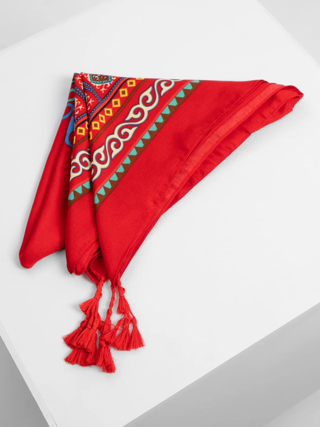 Красный большой платок, 180 х 90 см