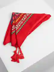 Красный большой платок, 180 х 90 см
