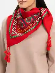 Красный большой платок, 180 х 90 см