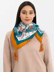 Зеленый большой платок, 180 х 90 см