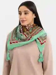Салатовый большой платок, 180 х 90 см