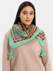 Салатовый большой платок, 180 х 90 см