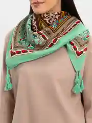 Салатовый большой платок, 180 х 90 см