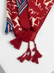 Бордовый большой платок, 180 х 90 см