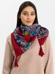 Бордовый большой платок, 180 х 90 см