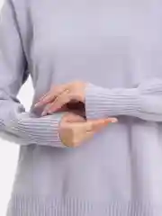 Лавандовый костюм женский, теплый, вязаный