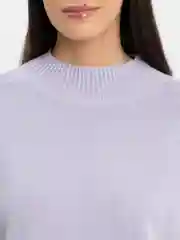 Лавандовый костюм женский, теплый, вязаный