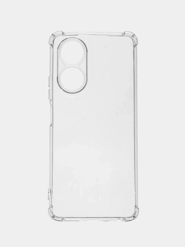 Чехол для OPPO A58 (Оппо А58), прозрачный и силиконовый, с защитой камеры