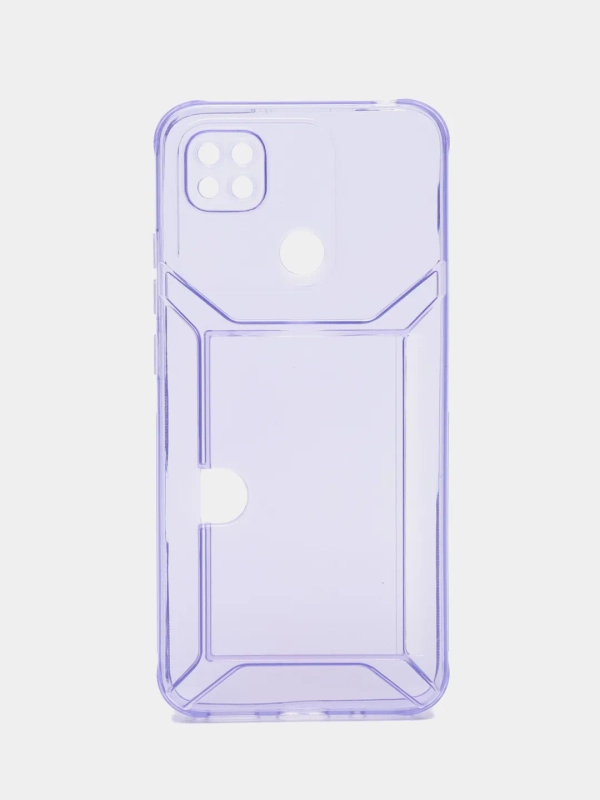Чехол с карманом для карт для Xiaomi Redmi 9C/10A, прозрачный