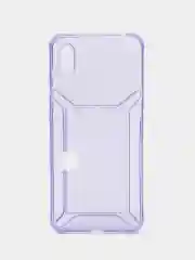 Чехол с карманом для карт для Xiaomi Redmi 9A, прозрачный, Сяоми Редми 9А