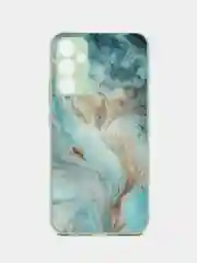 Бирюзовый чехол для Samsung Galaxy A34 (Самсунг Галакси А34), пластиковый, глянцевый