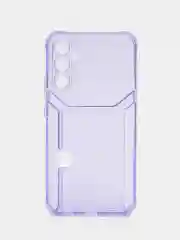 Бирюзовый чехол с карманом для карт для Samsung Galaxy A34, прозрачный, Самсунг Галакси А34