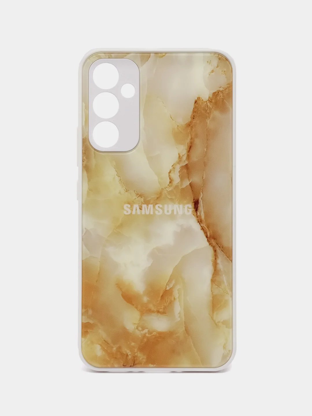 Желтый чехол для Samsung Galaxy A34 (Самсунг Галакси А34), пластиковый, глянцевый