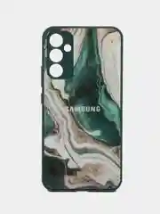 Зеленый чехол для Samsung Galaxy A34 (Самсунг Галакси А34), пластиковый, глянцевый