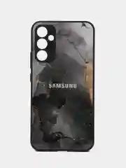 Серый чехол для Samsung Galaxy A34 (Самсунг Галакси А34), пластиковый, глянцевый