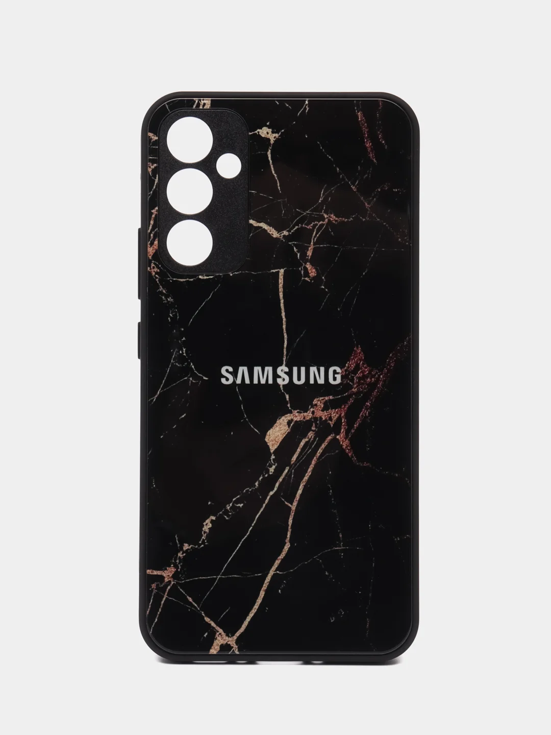 Черный чехол для Samsung Galaxy A34 (Самсунг Галакси А34), пластиковый, глянцевый