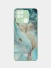 Бирюзовый чехол на Xiaomi Redmi 10C (Сяоми Редми 10С) / Poco C40, пластиковый, глянцевый