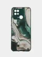 Зеленый чехол на Xiaomi Redmi 10C (Сяоми Редми 10С) / Poco C40, пластиковый, глянцевый