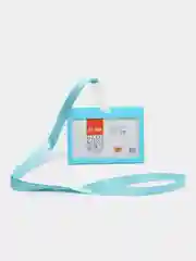 Голубой бейдж горизонтальный