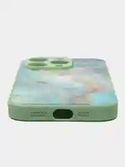 Бирюзовый чехол на iPhone 15 Pro, 15 Pro Max (Айфон 15 Про Макс), пластиковый, глянцевый