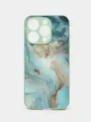 Бирюзовый чехол на iPhone 15 Pro, 15 Pro Max (Айфон 15 Про Макс), пластиковый, глянцевый