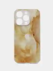 Желтый чехол на iPhone 15 Pro, 15 Pro Max (Айфон 15 Про Макс), пластиковый, глянцевый