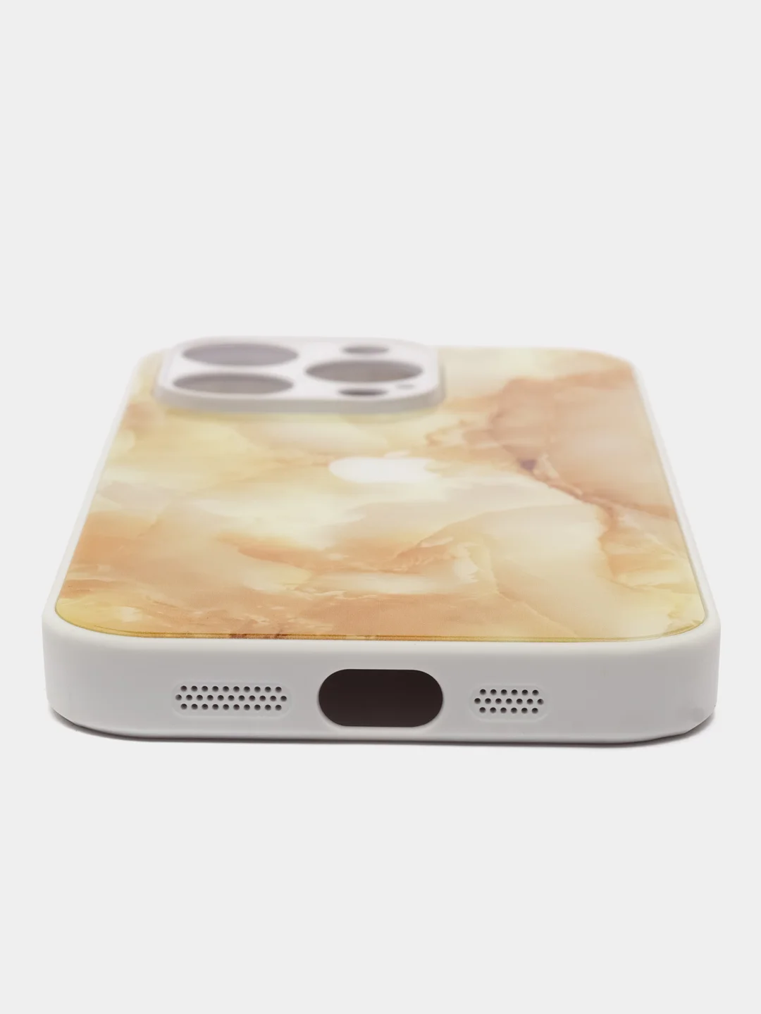 Желтый чехол на iPhone 15 Pro, 15 Pro Max (Айфон 15 Про Макс), пластиковый, глянцевый