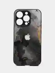 Серый чехол на iPhone 15 Pro, 15 Pro Max (Айфон 15 Про Макс), пластиковый, глянцевый