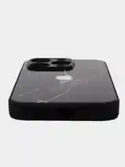 Черный чехол на iPhone 15 Pro, 15 Pro Max (Айфон 15 Про Макс), пластиковый, глянцевый