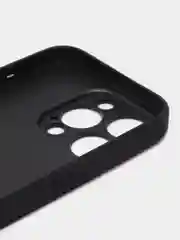 Черный чехол на iPhone 15 Pro, 15 Pro Max (Айфон 15 Про Макс), пластиковый, глянцевый