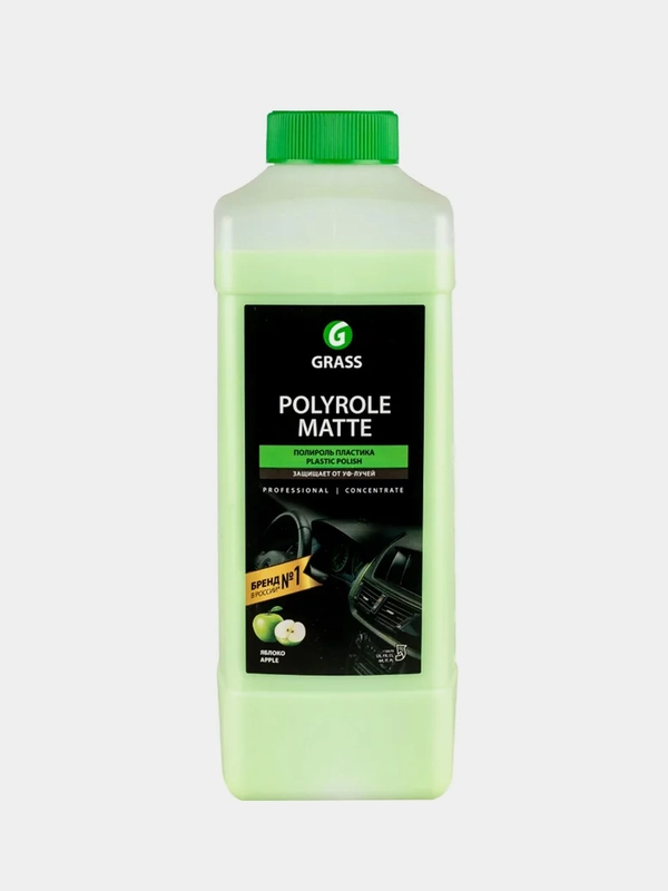 Полироль-очиститель пластика матовый Grass Polyrole Matte, яблоко, 1л
