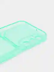 Бирюзовый чехол с карманом для карт для Samsung Galaxy A24, прозрачный, Самсунг Галакси А24
