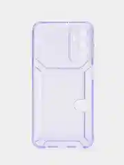 Лавандовый чехол с карманом для карт для Samsung Galaxy A24, прозрачный, Самсунг Галакси А24