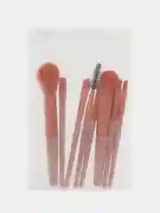 Кораллово-розовый набор профессиональных кистей для макияжа, 8 штук