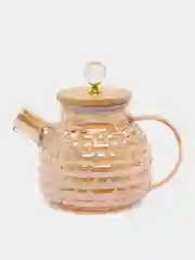 Чайник заварочный с рельефной фактурой с бамбуковой крышкой, 1000 мл