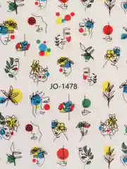 Бежевый наклейки для дизайна ногтей 10 х 8 см