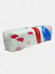 Голубой пенал-косметичка школьный, абстракция пастель