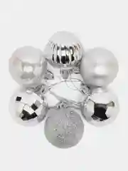 Серебряный елочные игрушки, Набор новогодних шаров для елки, 4 см, 36 штук