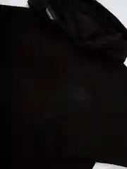 Черный худи для мальчика Sela оверсайз с вышивкой из мягкого футера на основе хлопка